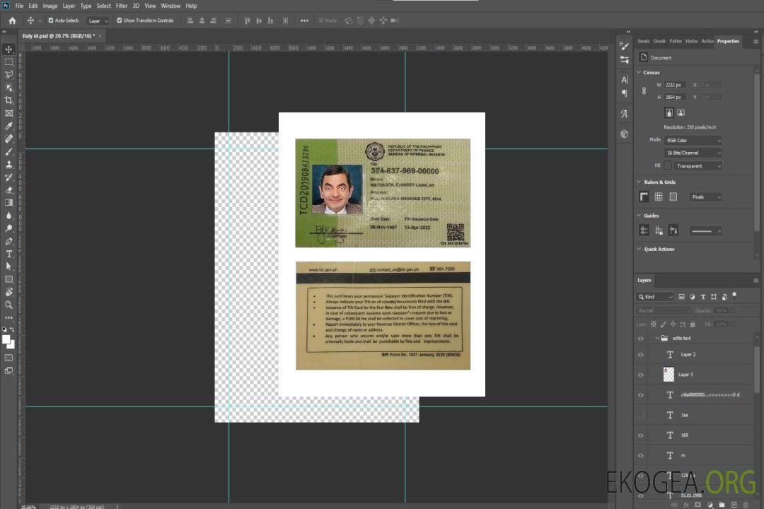 Bureau des recettes internes des Philippines ID 2022-présent template Bureau des recettes internes des Philippines ID 2022-présent template